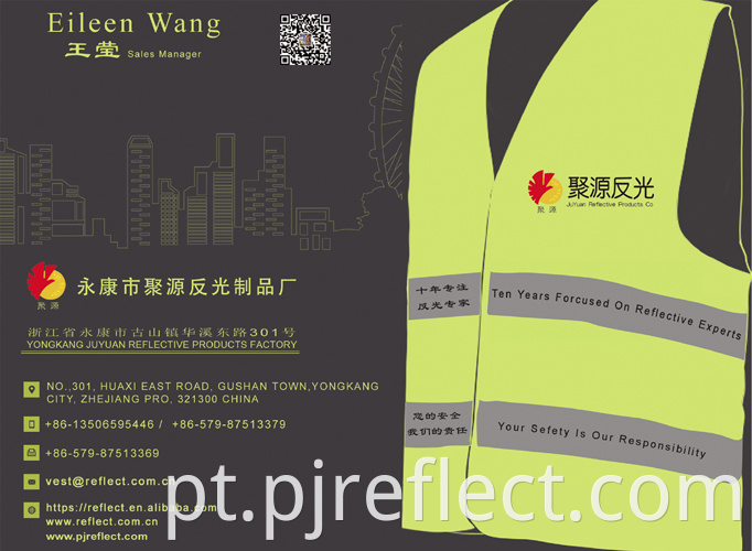 Juyuan Reflective vest business card Eileen